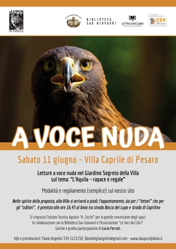 A Voce Nuda 2022 – VIII edizione Sabato 11 giugno – Villa Caprile