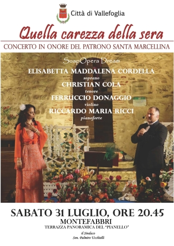 CITTÀ DI VALLEFOGLIA: a Montefabbri, concerto in onore della Patrona Santa Marcellina