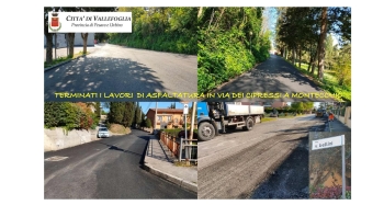 CITTÀ DI VALLEFOGLIA: terminati i lavori di asfaltatura in Via dei Cipressi a Montecchio