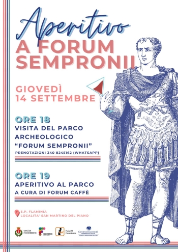 Fossombrone, aperitivo al parco archeologico Forum Sempronii