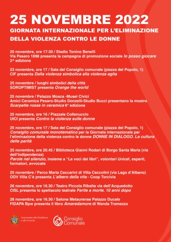 Pesaro dedica la Giornata per l’eliminazione della violenza contro le donne, ad Anastasia