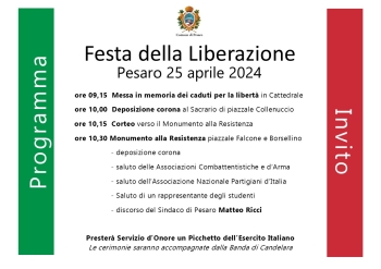 Pesaro onora la Liberazione con le celebrazioni del 25 Aprile