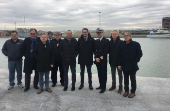 Visita al porto di Pesaro del nuovo Provveditore Interregionale delle Opere Pubbliche, avv. Marco Guardalbassi