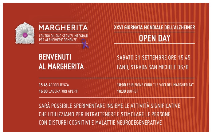 Benvenuti al Margherita! Open day per celebrare la XXVI giornata mondiale dell’Alzheimer 