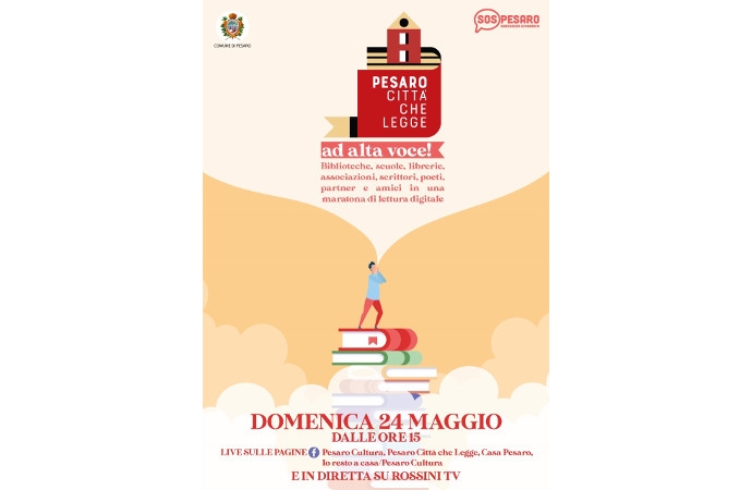 Domenica 24 maggio, a Pesaro Città che Legge una maratona di lettura digitale