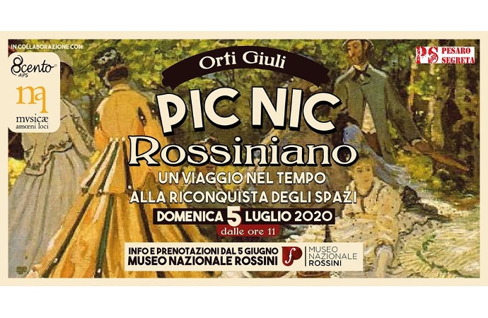 Domenica 5 luglio a Pesaro un 'picnic rossiniano' nel fresco degli Orti Giuli