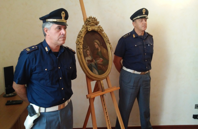 La Polizia di Stato recupera opera d'arte rubata