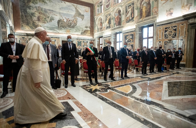 Ricci, Vimini e Perugini ricevuti in Vaticano da Papa Francesco