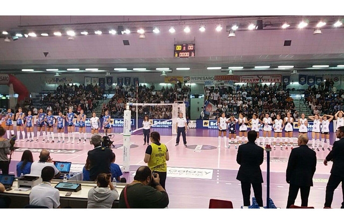 Volley femminile Serie A1, Novara campione d'Italia batte la myCicero Pesaro 3 a 0 