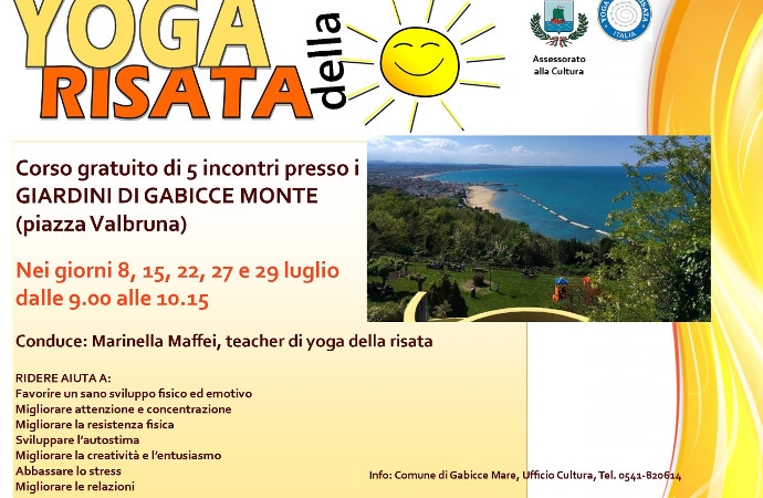 Yoga della Risata: giardini pubblici Gabicce Monte 8, 15, 22, 27 e 29 luglio 2020, ore 9.00